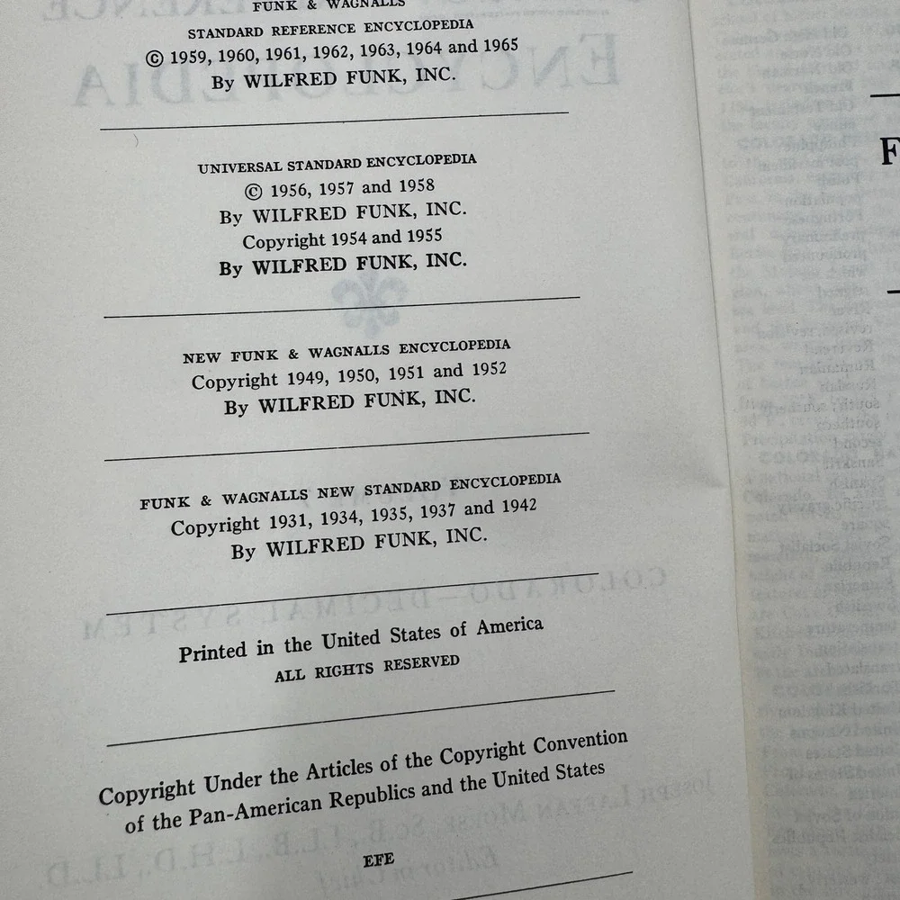Funk & Wagnalls Standard Reference Encyclopedia Volumes 1-15 Vintage 1965 Set‎